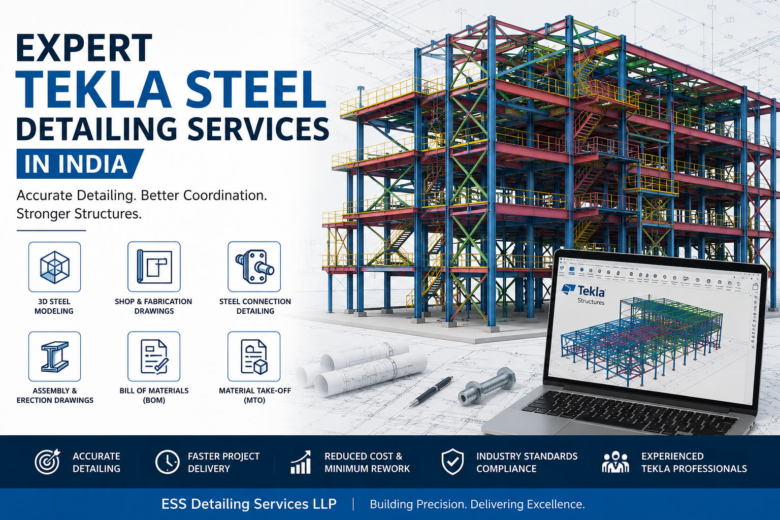 Expert Tekla Steel Detailing Services in India